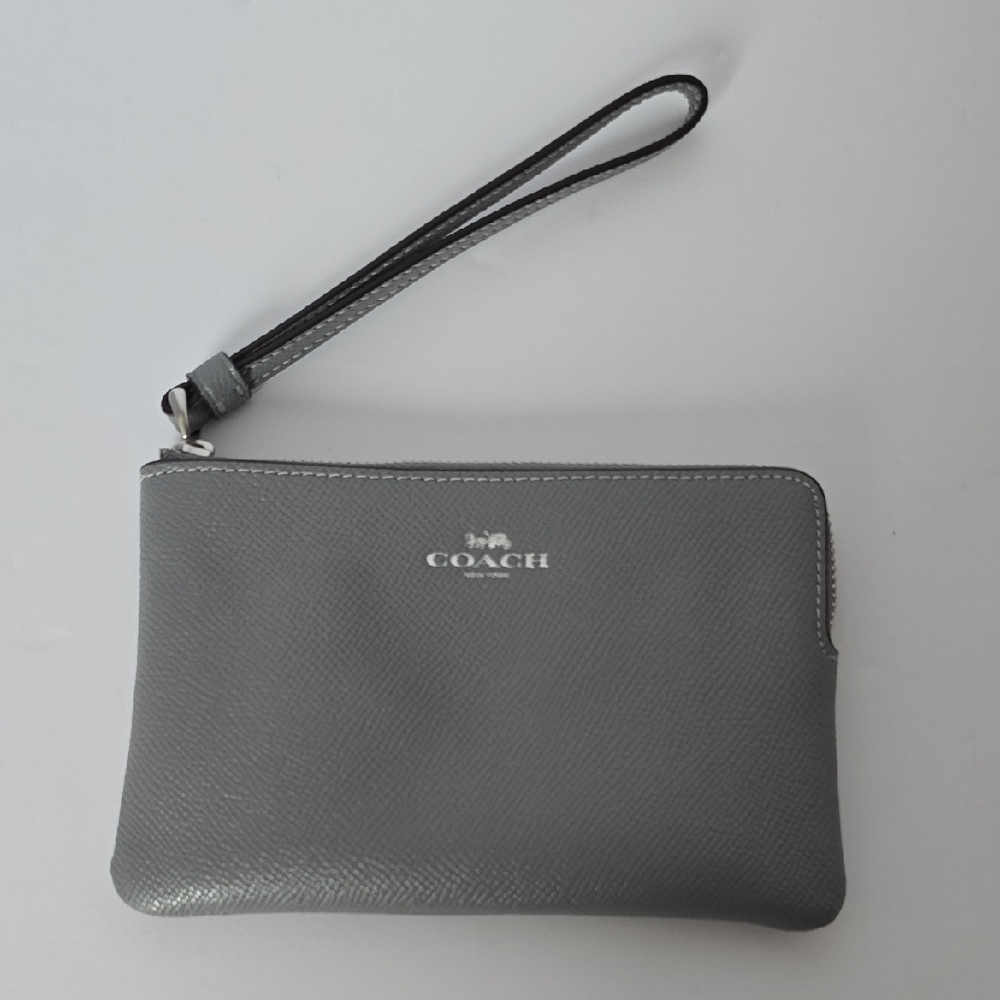 Coach Charcoal Wristlet